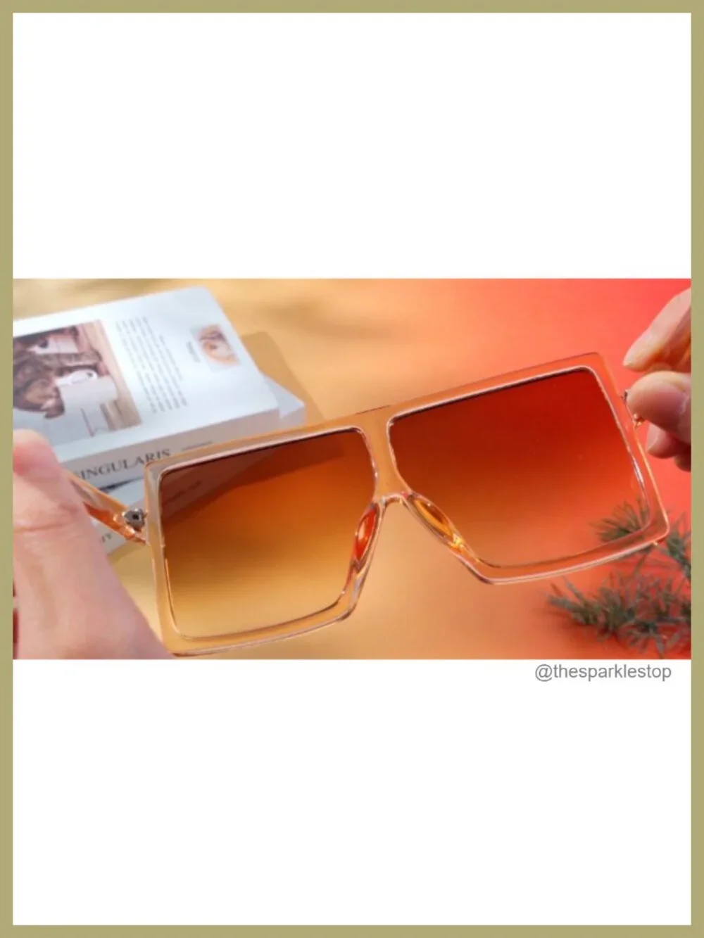 Oversized Square Sunglasses Plastic UV Protection 3 Pack Flat Top
